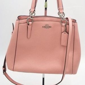 [Coach] Minetta Pink Crossbody Leather Handbag